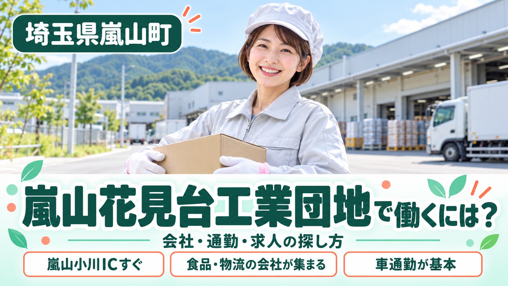 嵐山花見台工業団地で働くには？立地企業・通勤手段・女性が働きやすい求人の探し方